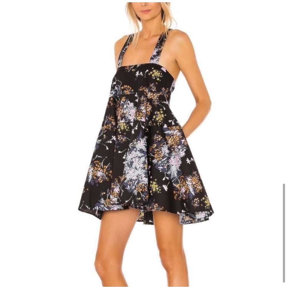 Floral halter style tunic/dress size M Free People